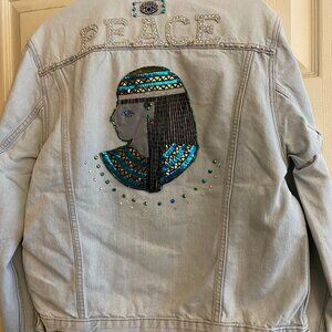 Cleopatra Beaded Denim Jacket